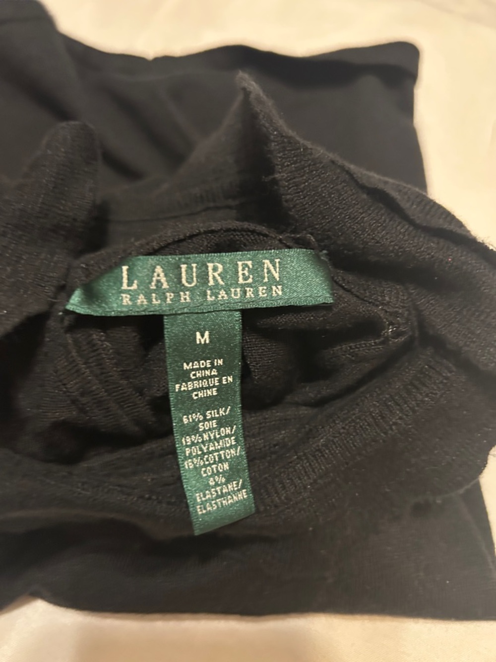 💸30%Off2🛒 Lauren Ralph Lauren silk blend high ruffle neck top - Picture 4 of 4